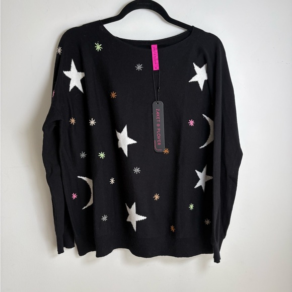 Zaket & Plover Sweaters - Zaket & Plover Cashmere & Cotton Embroidered sweater